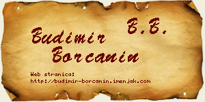 Budimir Borčanin vizit kartica